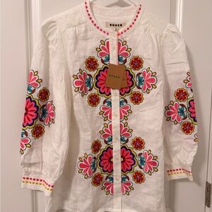 NWT Boden embroidered 100% linen shirt